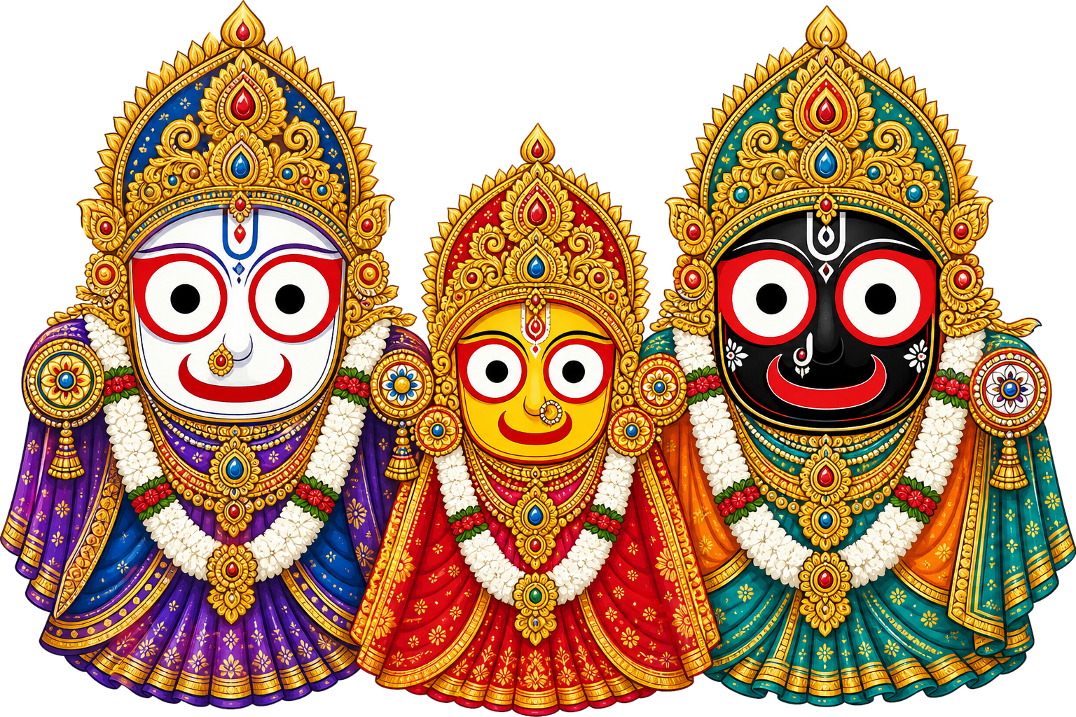 Balabhadra, Subhadra, and Jagannath